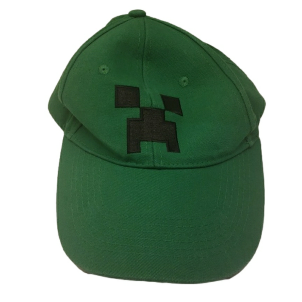 JINX Baseball Cap Hat Green Minecraft Youth Adjustable